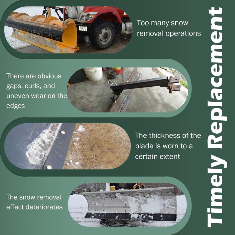 Qagea Heavy Duty Snow Plow Blade Edge Compatible with John