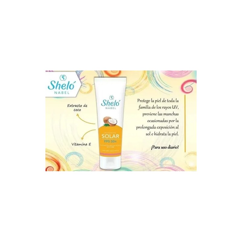 Bloqueador Solar 50 Filtro Uva/uvb, Vitamina E, Coco, Sheló