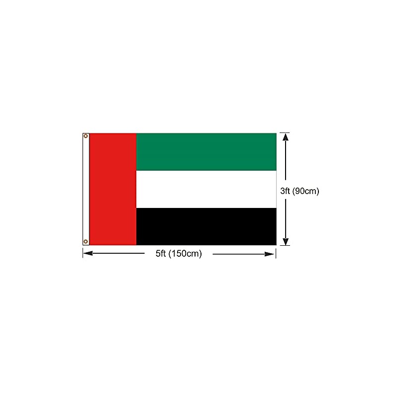 PinkDisplay Aisa flag (UAE)3x5ft(90x150cm) eyelets and double stitches