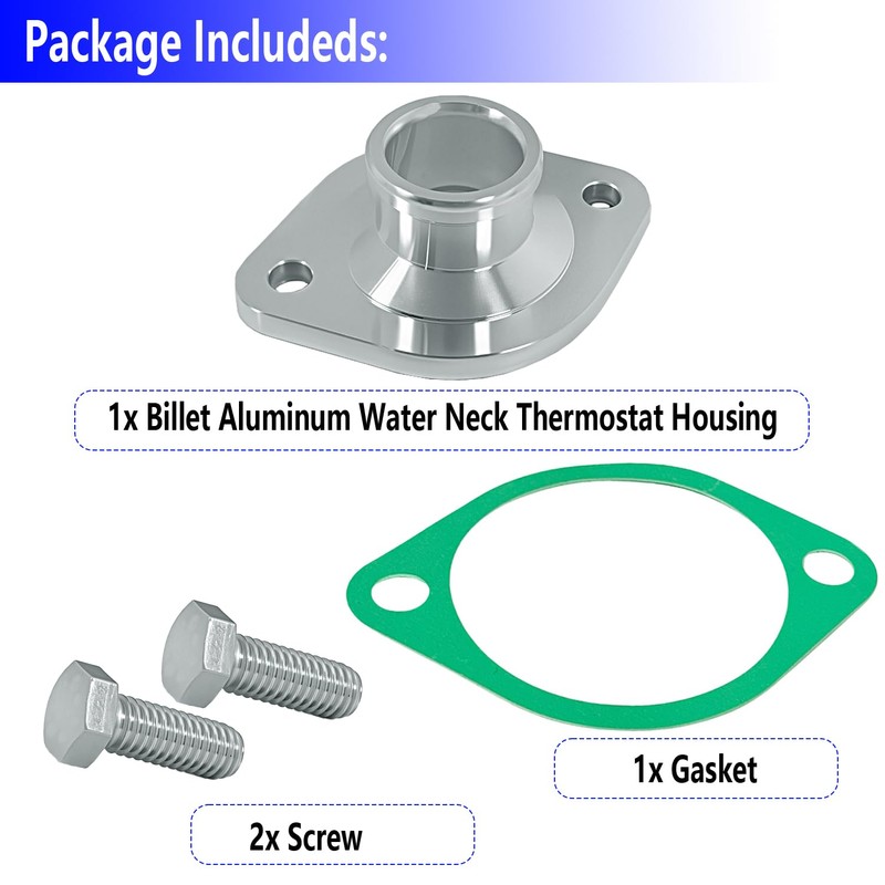 FBSCTMH Aluminum Water Neck Thermostat Housing with Gasket Compatible with