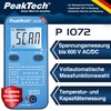 PeakTech 1072 True RMS Smart Multimeter, Auto Range, 4,000 Counts,