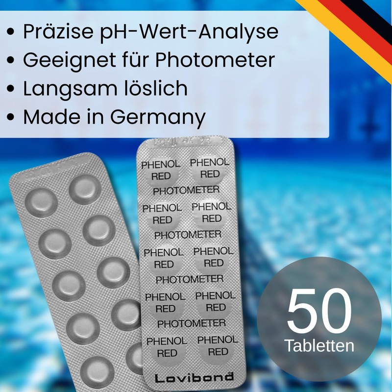 Phenol Red Photometer Tablets - Lovibond Tintometer - Reagent Tablets
