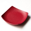 Ceramic Tea Holder (Square, Crimson), W 3.5 x H 0.8