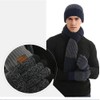 3 Piece Men's Beanie Hat Scarf and Touch Screen Gloves