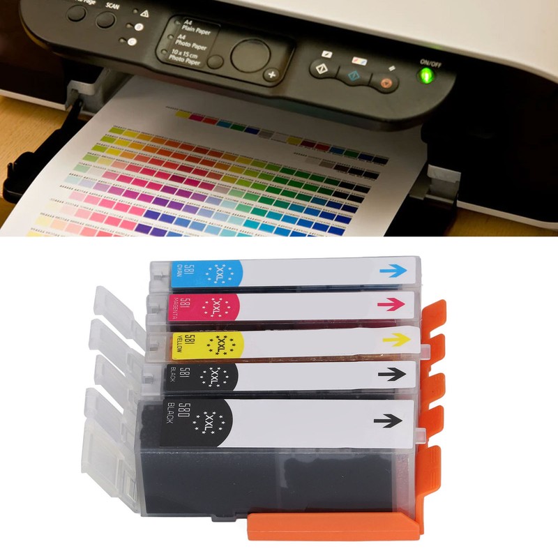 5 Color Printer Ink Cartridge Set Fluent Printing Ink Cartridge