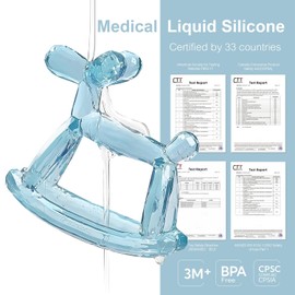 Miraloop Teething Toys for für Babys von 3-6 Monaten – Crystal Jelly Teether, BPA-frei, Geruchlos, Beugt Erstickungsgefahr vor (Rosenquarz)​