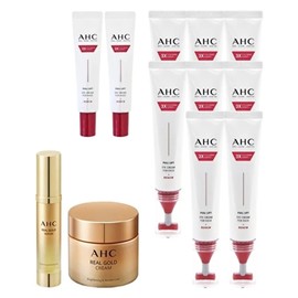 [AHC][Latest Award] AHC Eye Cream Season 14 Full Lift T Gua Sha Lifting 40ml 8pcs + 12ml 2pcs + Real Gold Serum Cream / [AHC][최신상] AHC 아이크림 시즌14 풀 리프트 T괄사 리프팅 40ml 8개+12ml 2개+리얼골드세럼크림