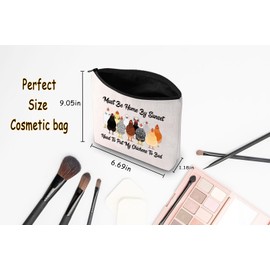 Funny Chicken Gift Must Be Home by Sunset Need to Put My Chickens to Bed Cosmetic Bag Farming Gift (Chickens to Bed CA Bag)