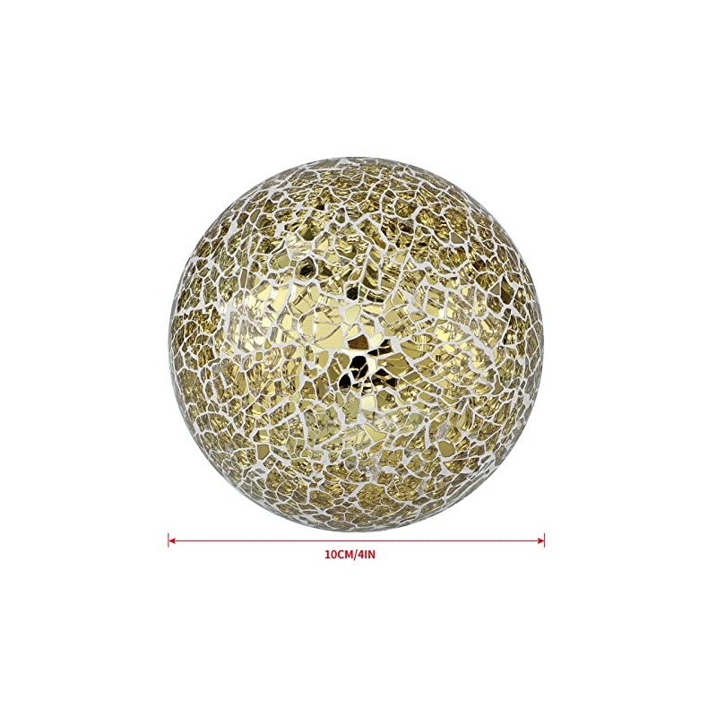 MDLUU Esferas decorativas de 10.2 cm, esferas de mosaico, bolas