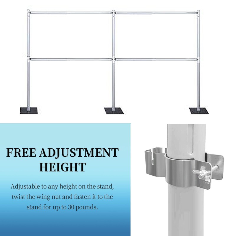 UOIENRT 2 Pack Pipe and Drape Clamps, 3 Way Extra