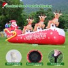 FunFanso 12FT Christmas Inflatable Santa Claus on Sleigh with 3