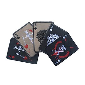 OYSTERBOY Death Card Rectangular Tactical Patch 5pcs (Hook Backing)