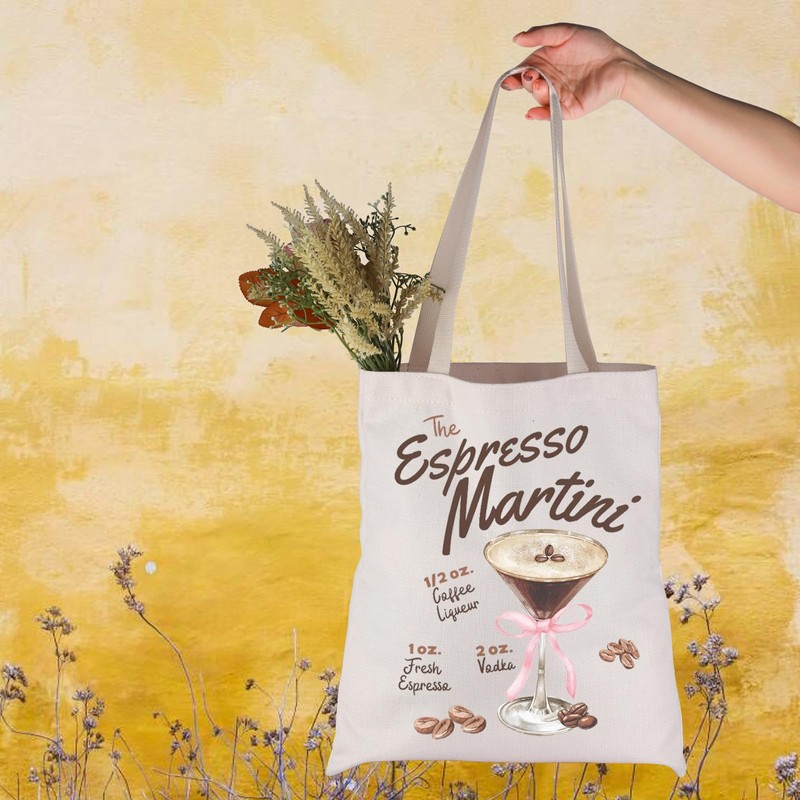 Cocktail Gift Espresso Martini Tote Bag Bachelorette Party Gift Martini