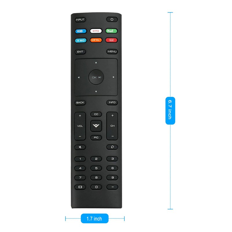 Remote Replacement Applicable for Vizio Smart TV V555-G1 V605-G3 D32f-G1