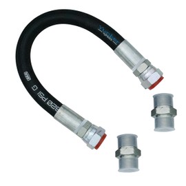 3/4" x 20"Length, 3/4" NPT Male Connector Upgraded Compressor Jumper Hose 450 PSI &750°F (1pc black)