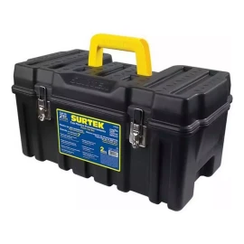 Surtek Caja De Herramientas Plástica 21'' Con Broches Surtek Cps20 Color Negro