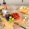 zandfelo 40 Pack 7.2x4.7x3 Inch Clear Hinged Food Containers with