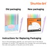 Shuttle Art Retractable Pastel Gel Ink Pens, 11 Pack Black