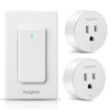 Remote Control Outlet, Wireless Wall Mounted Light Switch, 15A/1500W Remote