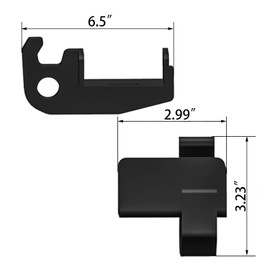 TIOYAR Tacoma Front Tow Hook Mount Bracket and D-Ring Compatible with 2009-2021 Toyota Tacoma D-Ring Shackle Bracket, Devil Hook Bracket Replacement