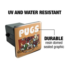 GRAPHICS & MORE Pugs Games RPG Pickup Groups LFG Rogue Wizard Warrior Ranger 2 Tow Trailer Hitch Cover Plug Insert