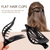 Atoden Flat Hair Clips Lay Down for Thick Black, Gray,