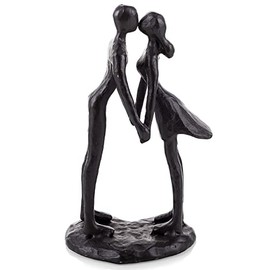 Sziqiqi - Esculturas para Parejas, Regalo de Hierro Fundido, para Aniversarios, Bodas, pequeñas y Modernas, estatuas Decorativas de Metal, románticas y apasionadas, para Parejas, San Valentín