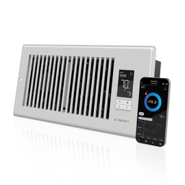 AC Infinity AIRTAP T4 White, Register Booster Fan for 4” x 10” Vents, Thermostat Control Improves Heating & Cooling, Quiet 10-Speed Remote Control & Bluetooth App. ONLY FITS 4” x 10” Duct Openings