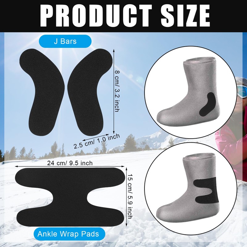 32 Pcs Ski & Snowboard Boots Fitting Pads, 24 Pcs