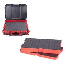 Econo Foam Inserts- Fits Milwaukee Packout ™ 48-22-8424 (2 Piece Foam Kit) Black/Red