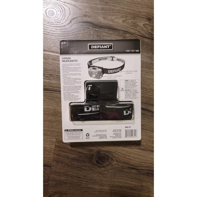 Defiant LED Headlights, 3-pack, New.