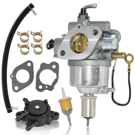15003-7034 AM130924 Carburetor Compatible with Kawasaki FH531V 4 Stroke Lawn Tractor Engines Fits For John Deere LT180 LX277 FH500V-BS11 Tractor with Fuel Pump