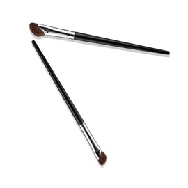 Mirhua Small Nose Brush, Good Color, 100% Animal Hair, Nose Shadow Brush, Diagonal Set, Large + Small, Powder, Portable, Shading Brush, Pony Hair (Brown)