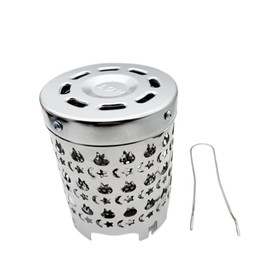 Solo Camping Heater Attachment, Mountaineering, Fishing, Touring, Stove, Cold Protection, Gas Burner, Outdoors, Disaster Prevention, Far Infrared (Silver Moon Star))