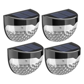 4Pcs Solar Fence Lights 6LED Garden Light Waterproof Decorative Lamps