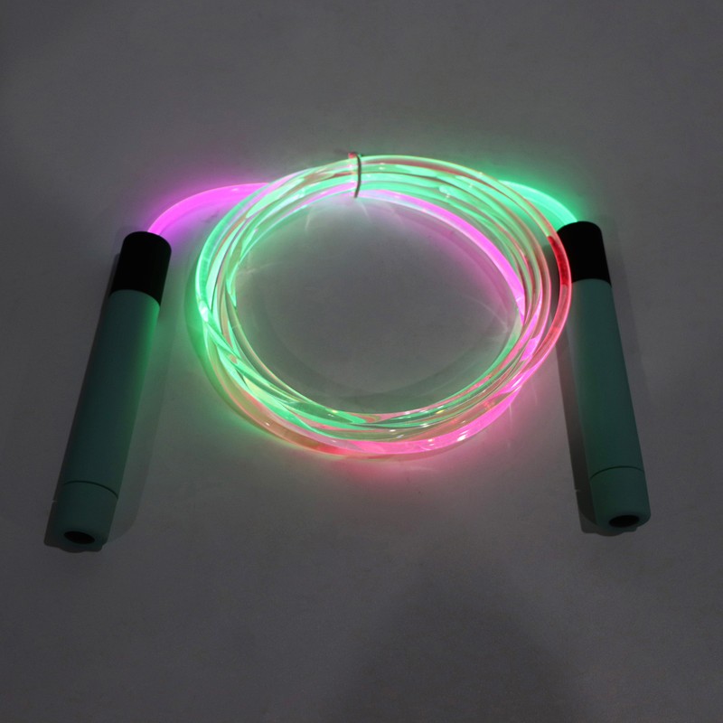 Children Skipping Rope Rainbow Luminous Fitness Skipping Rope Flashing Student