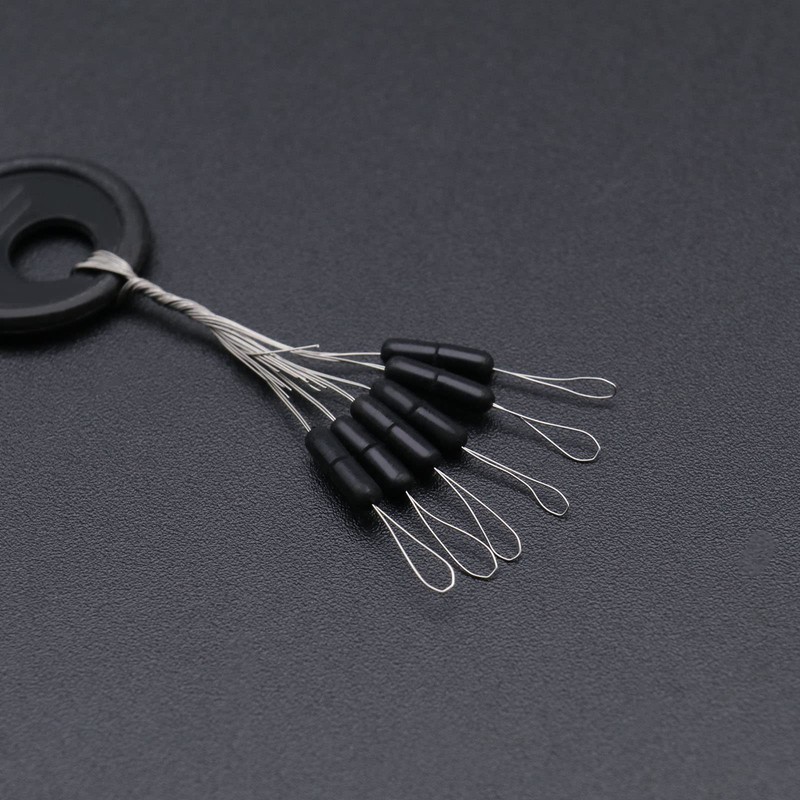 SING F LTD 100PCS Rubber Fishing Bobber Beads Stopper 6