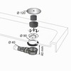 Wirquin Fine Extra Piatto basso soffione doccia profilo 4 cm