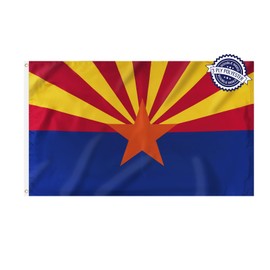 Flagolden Arizona State Flag 3x5 Feet Outdoor Made in USA, Double Sided 3 Ply Polyester AZ Arizona Flags with 2 Brass Grommets