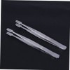 TEHAUX 6pcs Stainless Steel Stamp Tweezers for Precision Stamping and