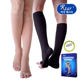 Rexta 201 Knee Hard Material Compression Stockings Baltim, Black S / 렉스타 201 무릎 단단재질 압박 스타킹 발트임, 검정S