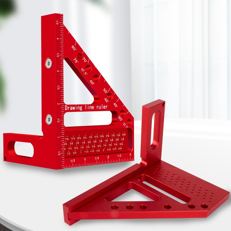 3D Multi-Angle Carpenter Hole Scribing Ruler, Aluminum Alloy Multi Angle