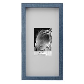 Mikasa Navy Gallery Frame-7x14 Matted to 4x6, 8.03x1.57x15.04 Inch