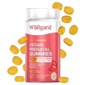 Wellgard Vegan Prenatal Gummies - Pregnancy Vitamin Gummies for Women, DHA, Folic Acid, Vitamin D3, UK Formulated