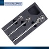 MichaelPro 3-Piece Quick-Release Ratchet Set with Teardrop Head, 90 Tooth
