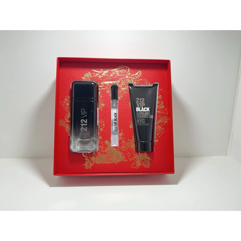 Carolina Herrera 212 VIP Black 3pc Gift Set For Men
