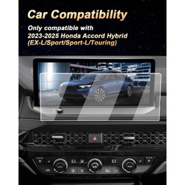 2025 Accord Hybrid Screen Protector - For 2023-2025 Honda Accord Hybrid 12.3-Inch Navigation Screen - 9H Tempered Glass Matte 2023-2025 Accord Hybrid(Sport/EX-L/Sport-L/Touring) Accessories Anti Glare