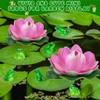 SYOZPXY 60 Mini Resin Frogs, Miniature Green Resin Frog Statues,
