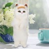 Furry Cat Figurine Realistic Simulated Adorable Lovely Decorative Plush Cat