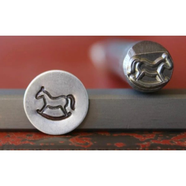 Steel Stamps SUPPLY GUY 7mm Rocking Horse Metal Punch Design